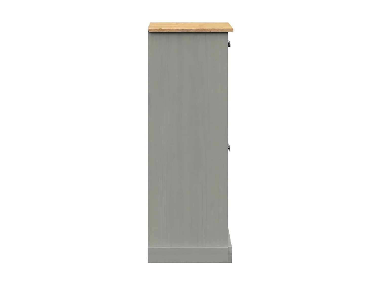 Armoire à chaussures gris 60x35x96 cm bois massif de pin