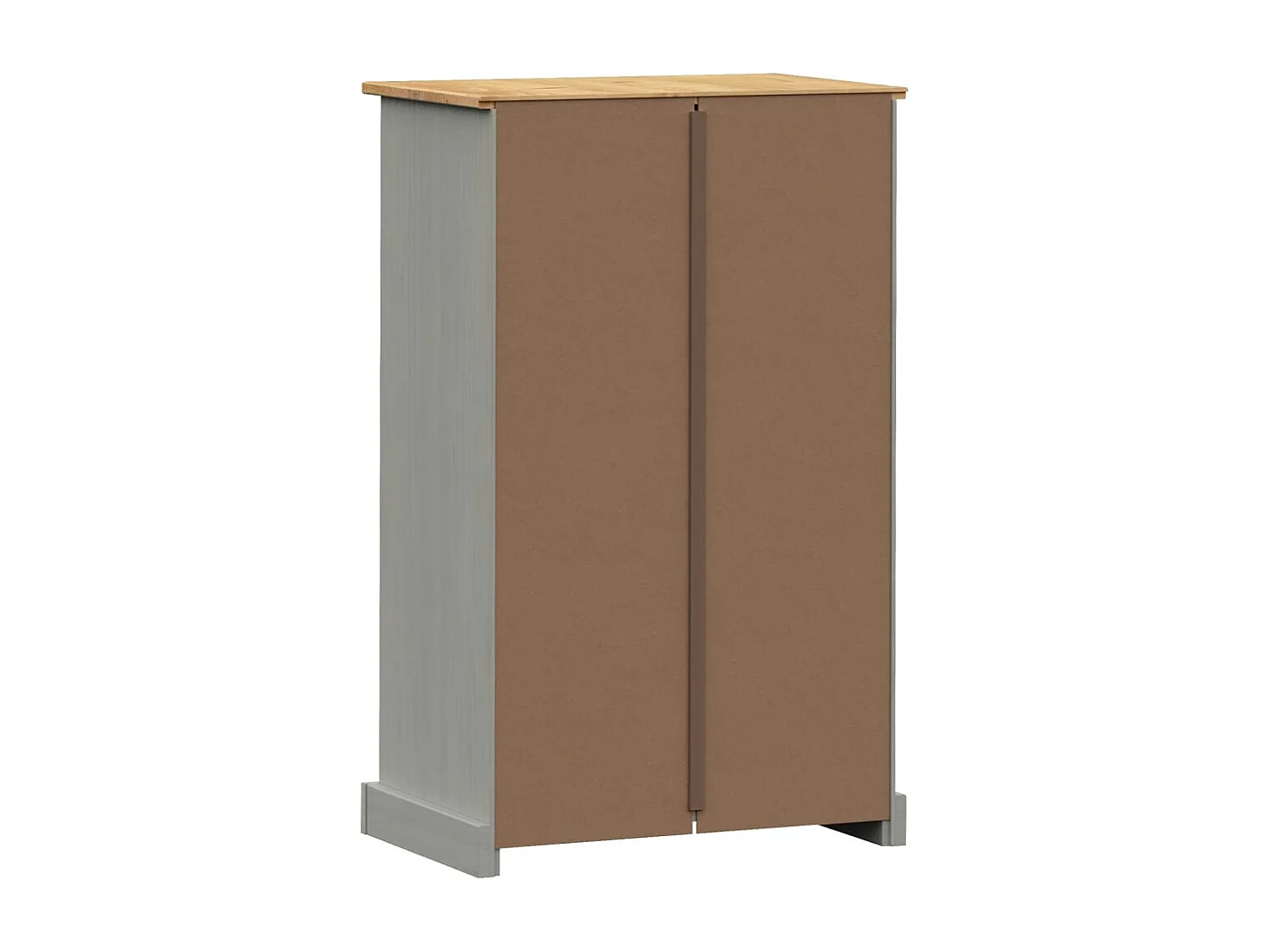 Armoire à chaussures gris 60x35x96 cm bois massif de pin