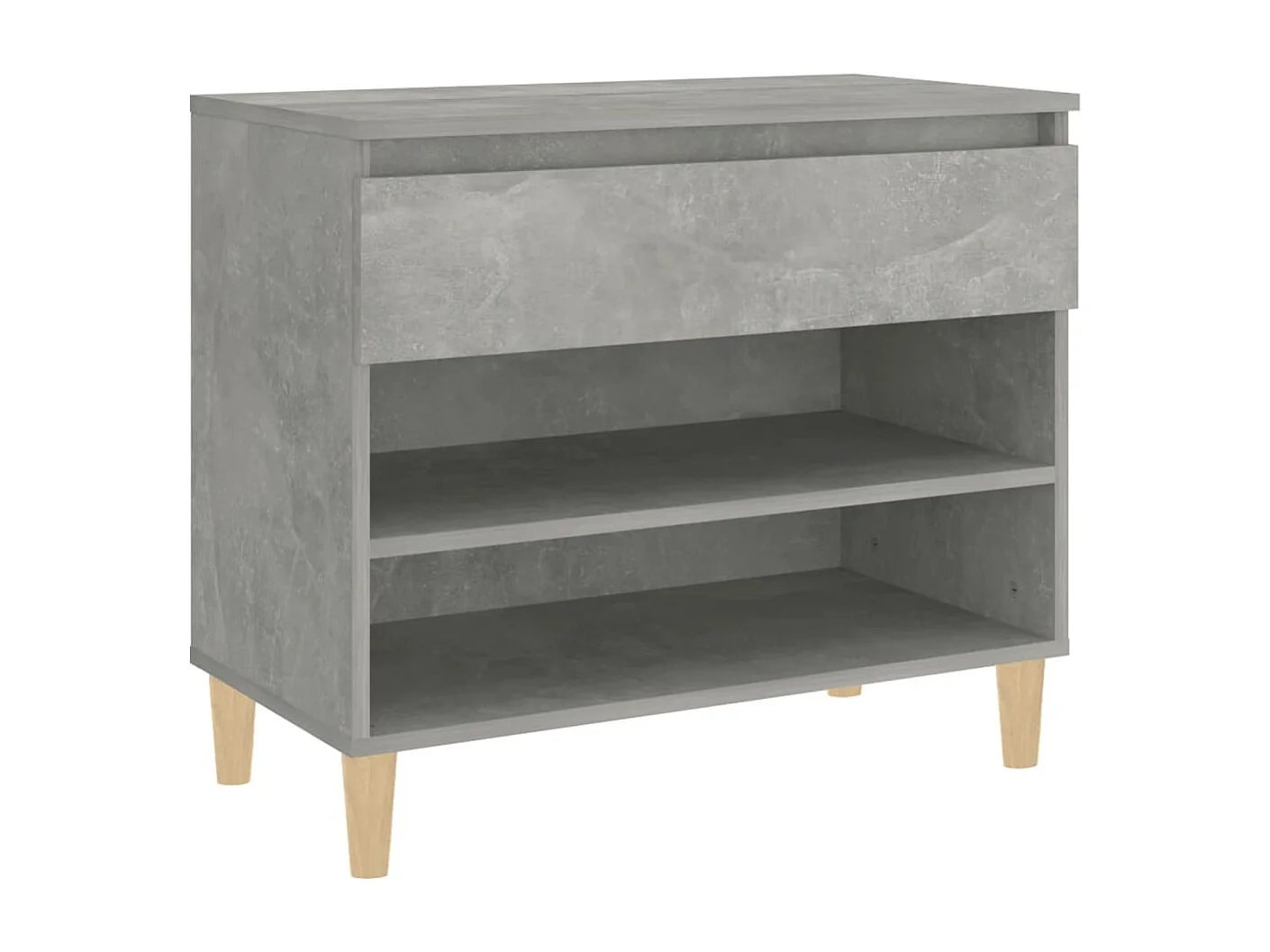 Betongrijze schoenenkast 70x36x60 cm bewerkt hout