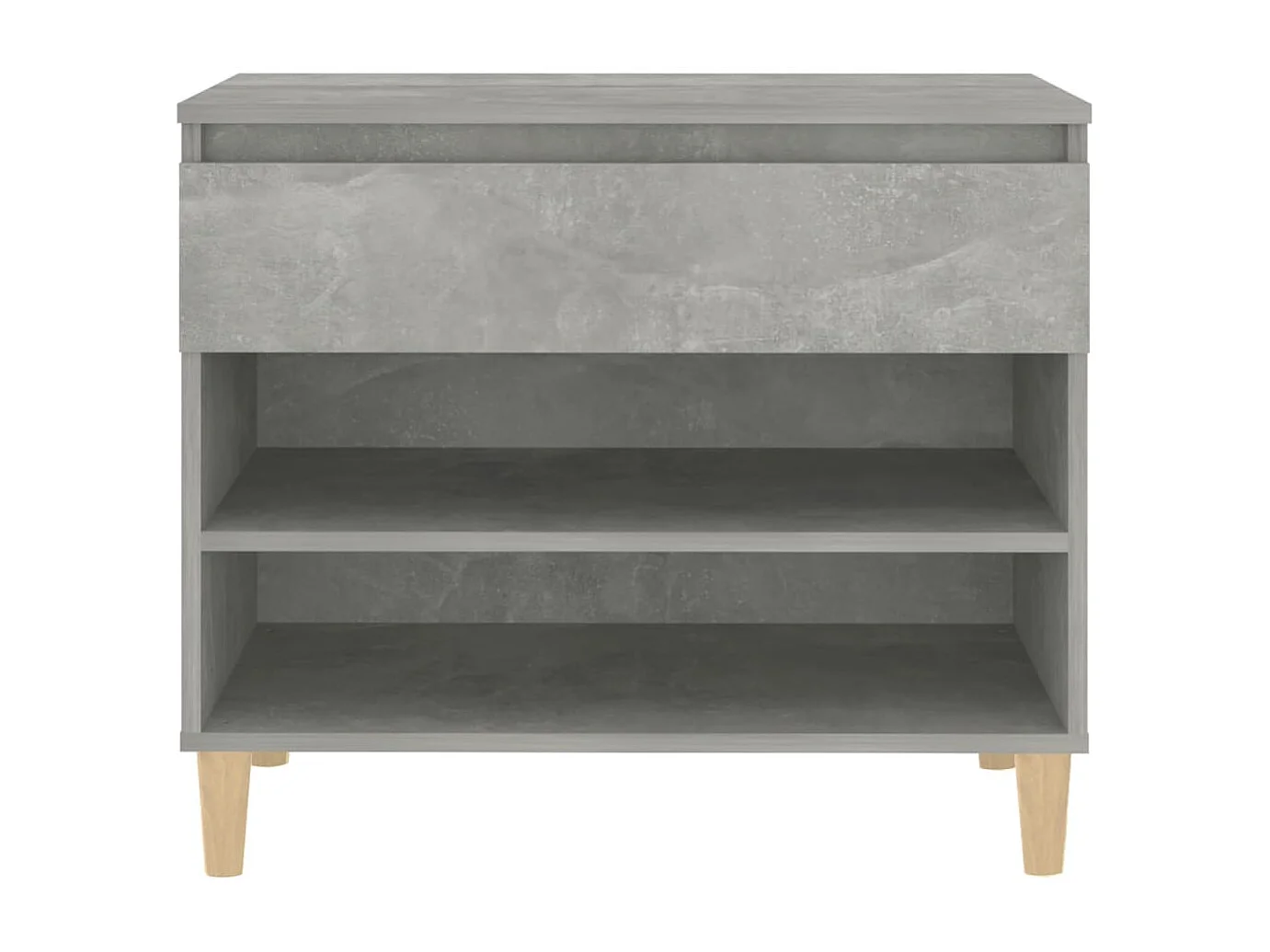 Betongrijze schoenenkast 70x36x60 cm bewerkt hout