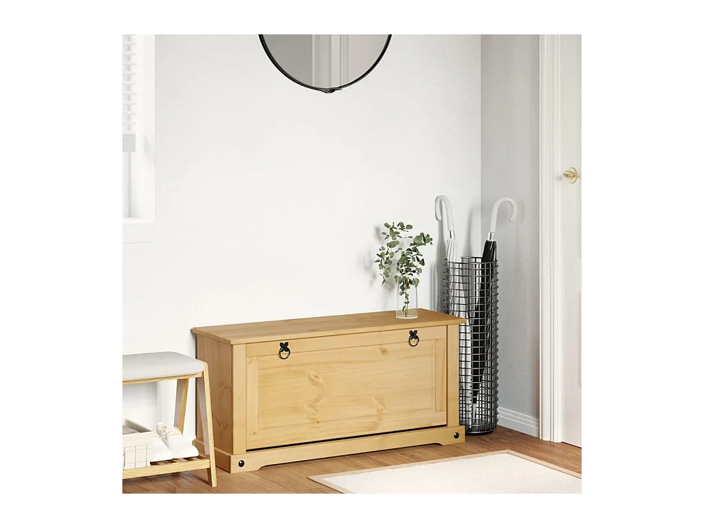 Armoire à chaussures 99x32x47 cm bois de pin massif