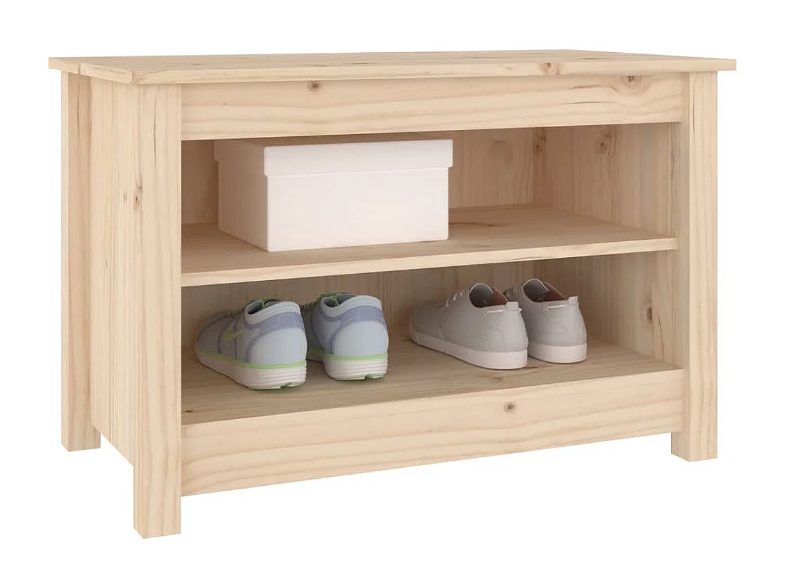 Banc à chaussures 70x38x45,5 cm Bois de pin massif