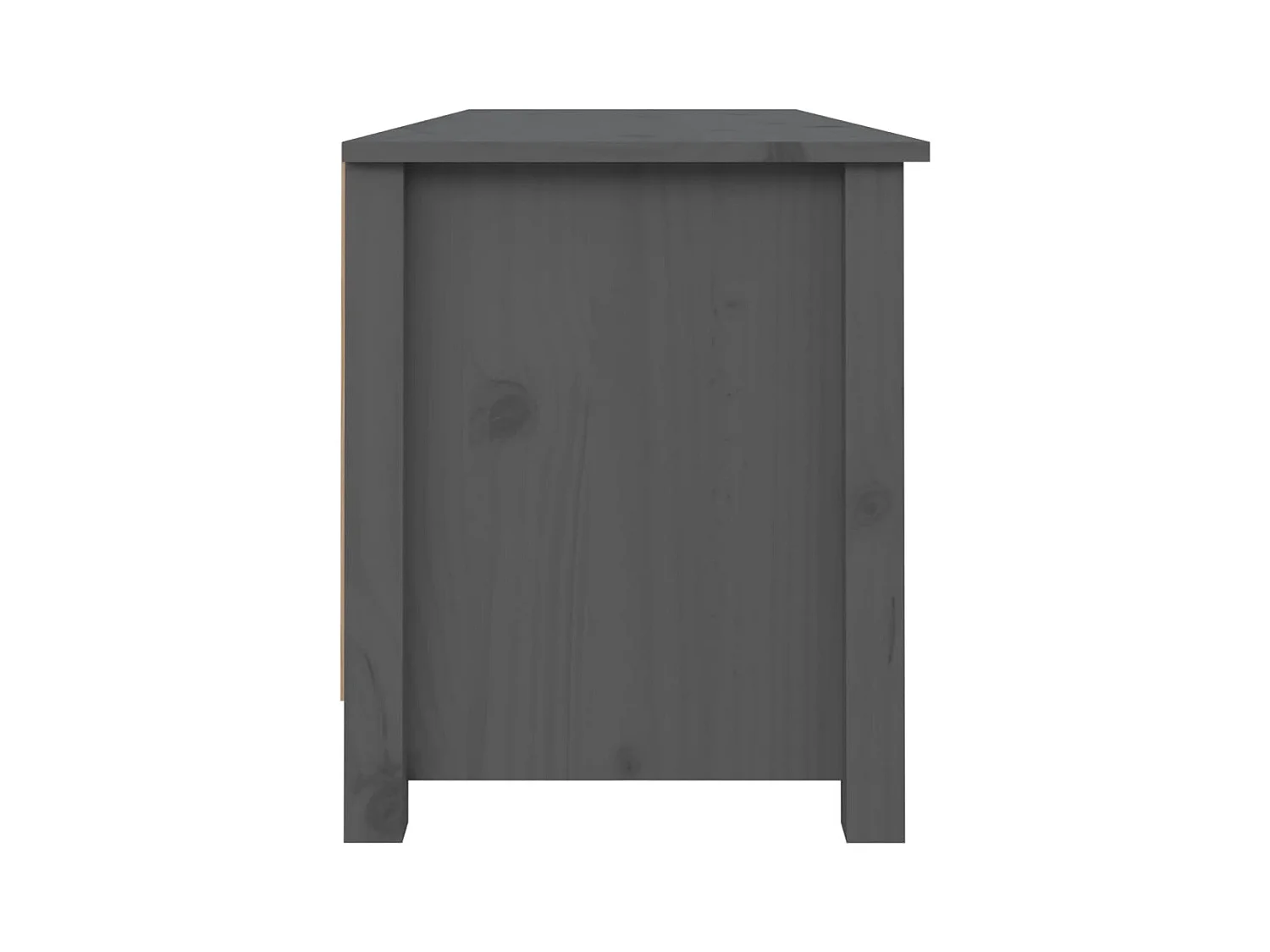 Banc à chaussures Gris 110x38x45,5 cm Bois de pin massif