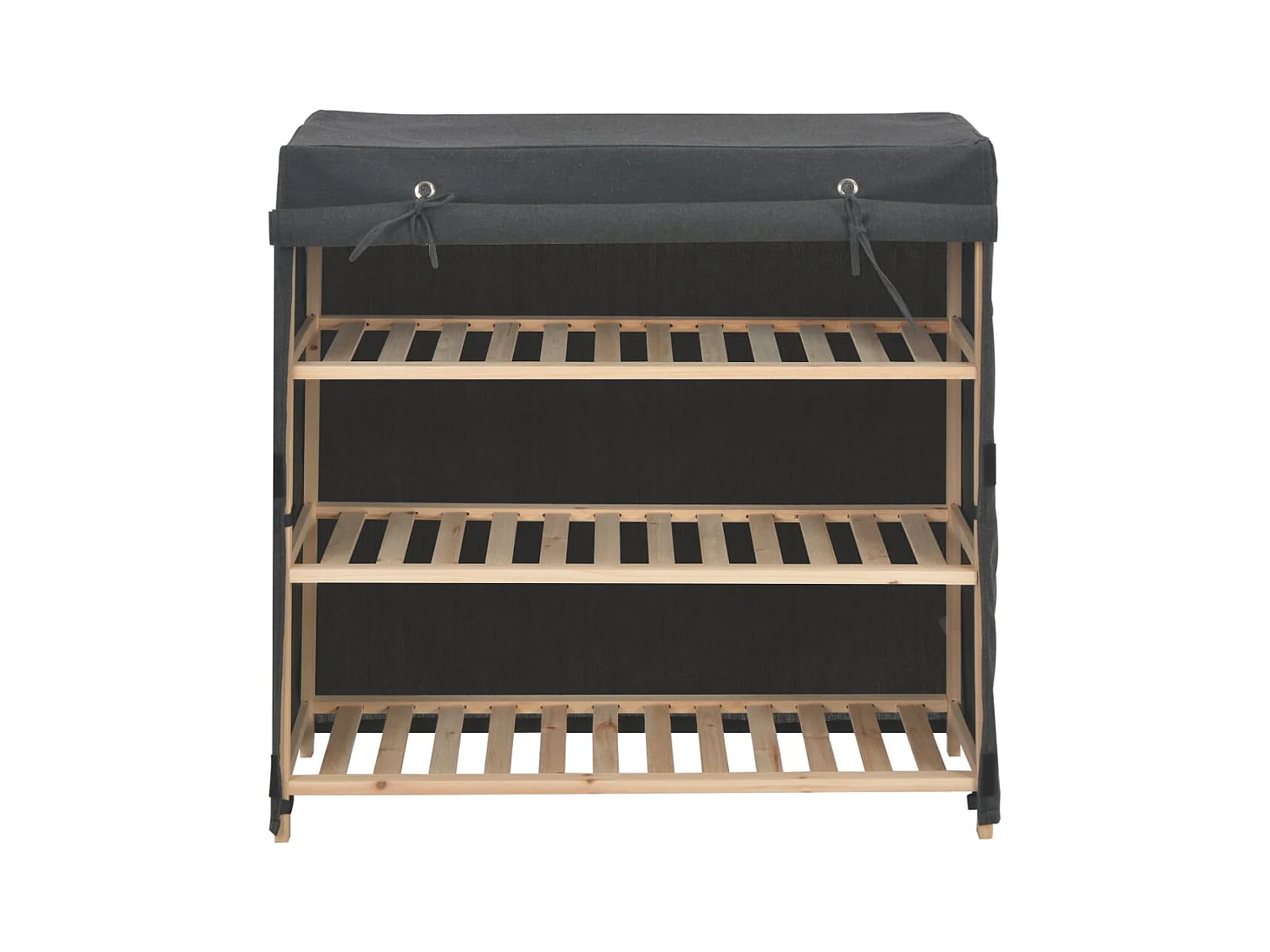 Armoire à chaussures avec housse Gris 79x40x80 cm  Tissu