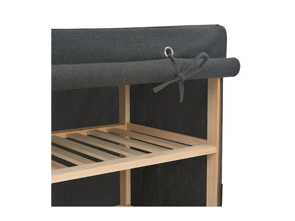 Armoire à chaussures avec housse Gris 79x40x80 cm  Tissu