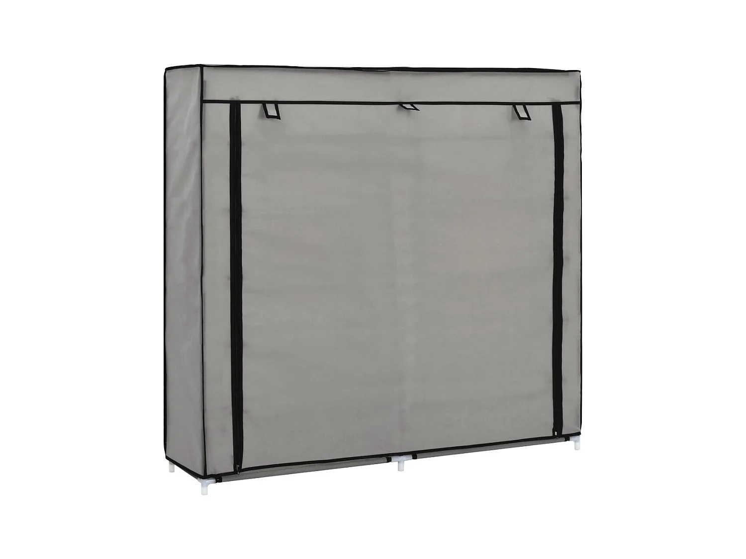 Armoire à chaussures avec housse Gris 115x28x110 cm Tissu