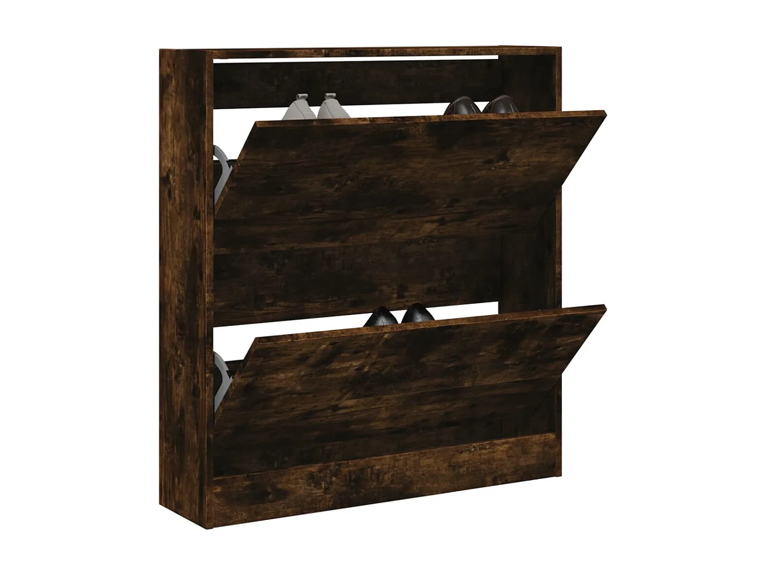 Zapatero roble ahumado 80x21x87,5 cm madera de ingeniería