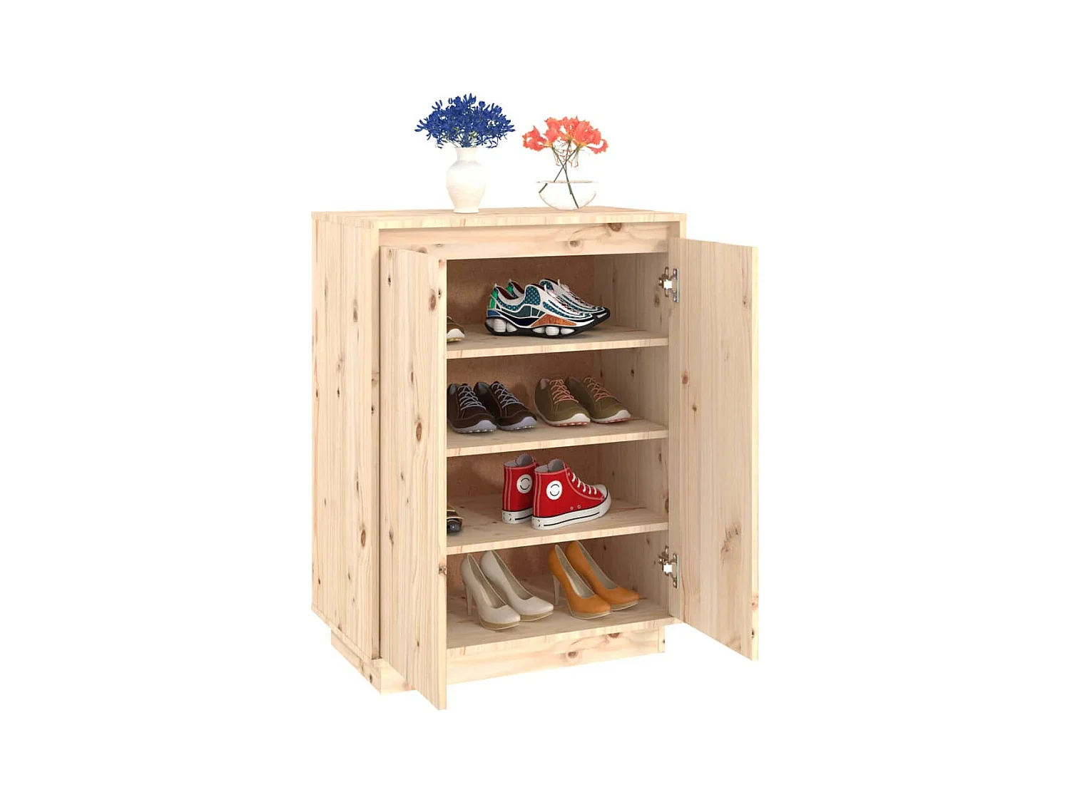 Armoire à chaussures 60x35x80 cm Bois de pin massif