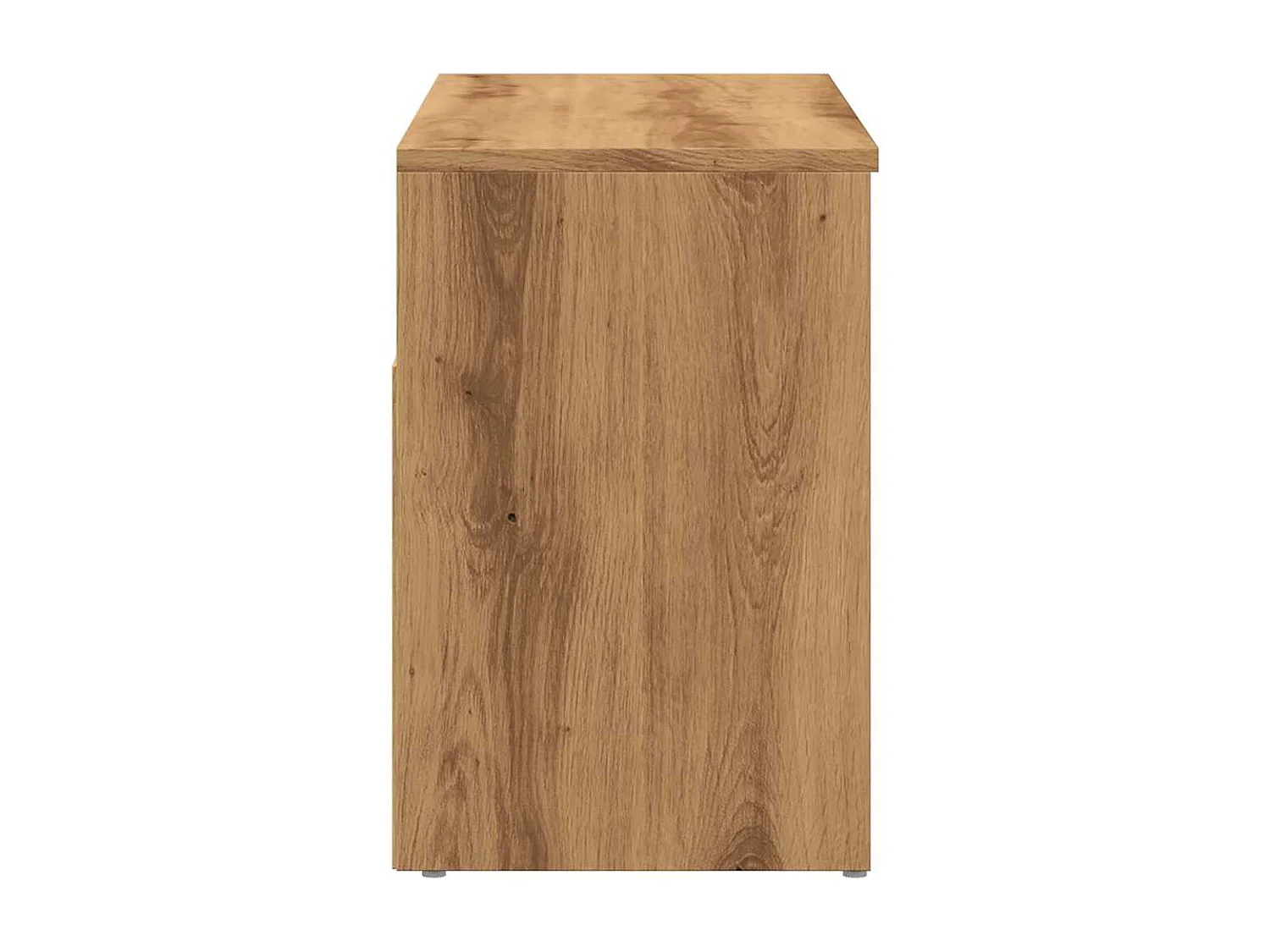 Banc à chaussures chêne artisanal 80x30x45 cm bois d'ingénierie