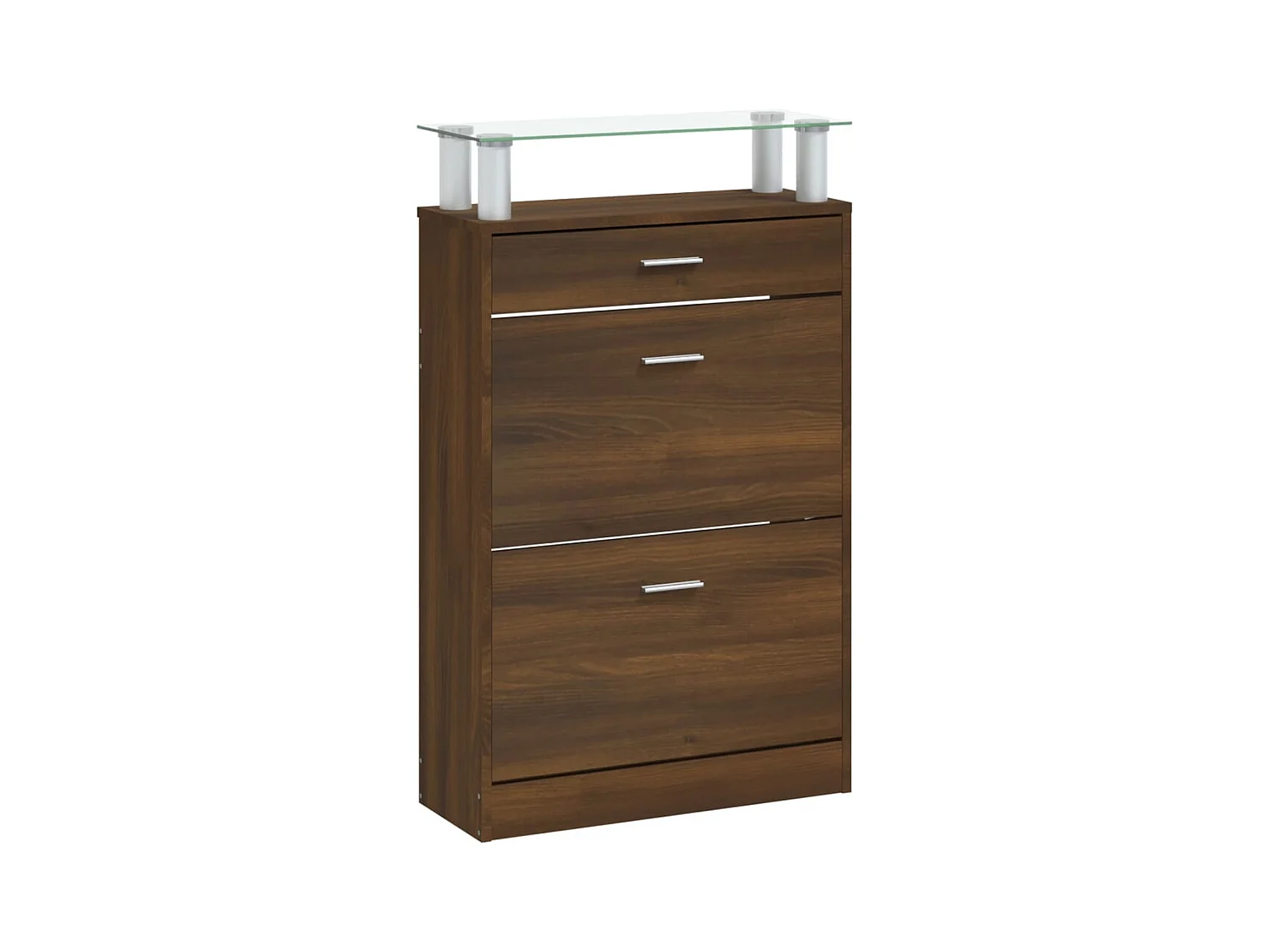 Schuhschrank Braune Eiche 63x24x104cm Holzwerkstoff