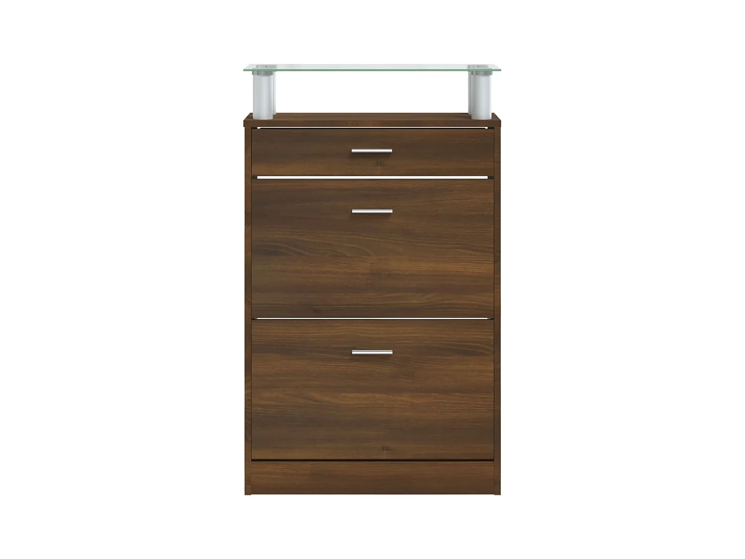 Schuhschrank Braune Eiche 63x24x104cm Holzwerkstoff