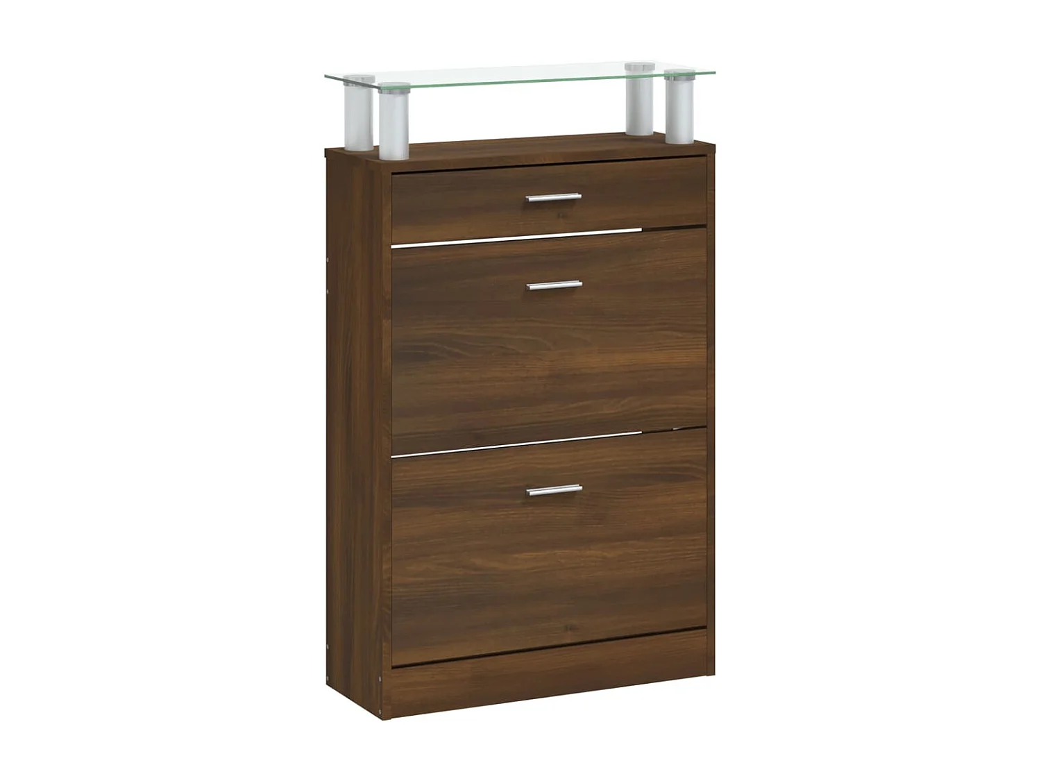 Schuhschrank Braune Eiche 63x24x104cm Holzwerkstoff