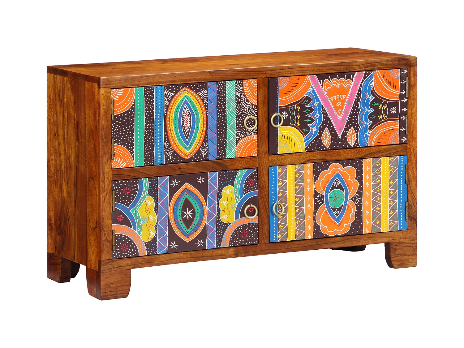 Meuble à chaussures 90x35x55 cm en bois massif d'acacia