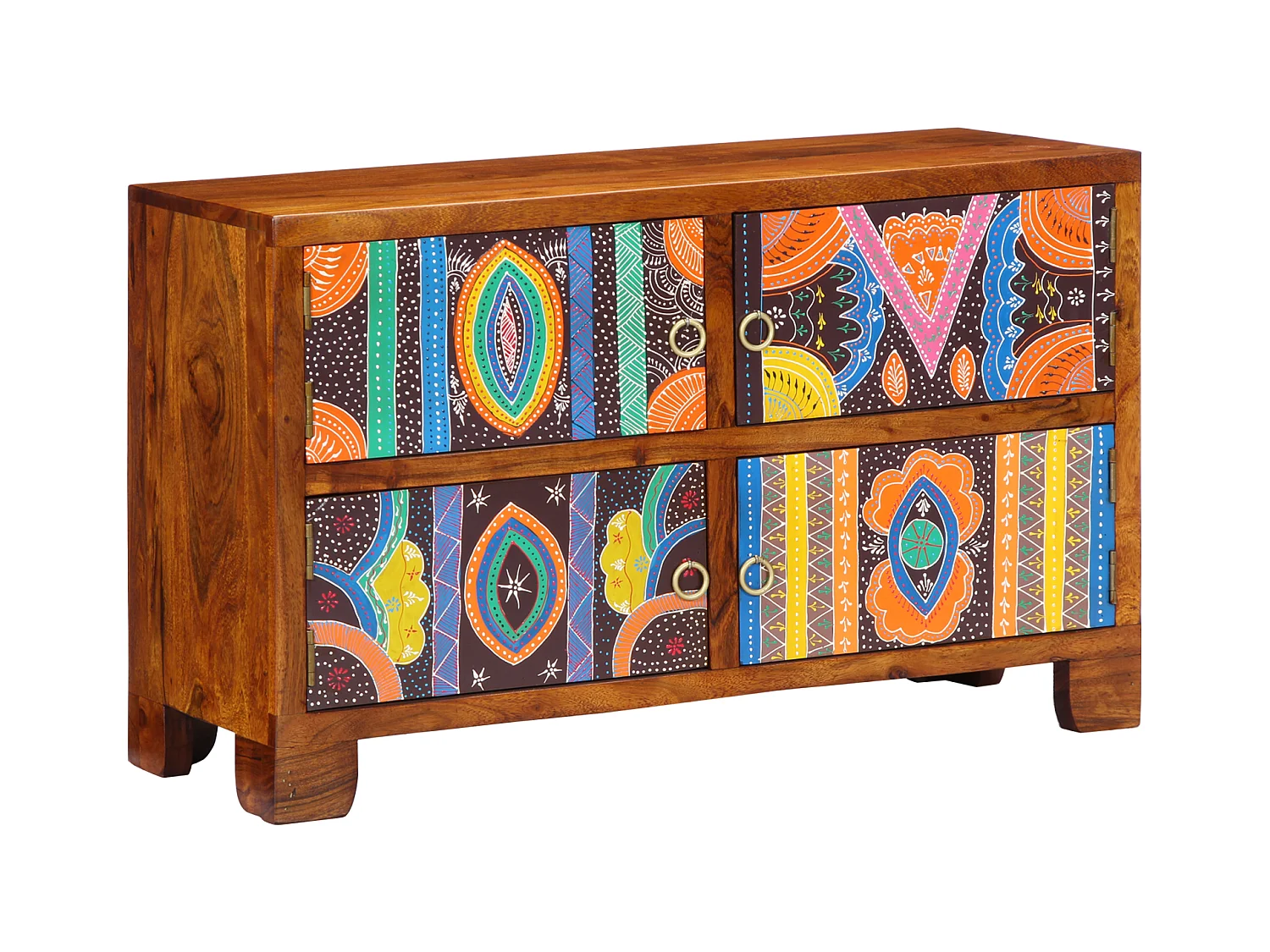 Meuble à chaussures 90x35x55 cm en bois massif d'acacia