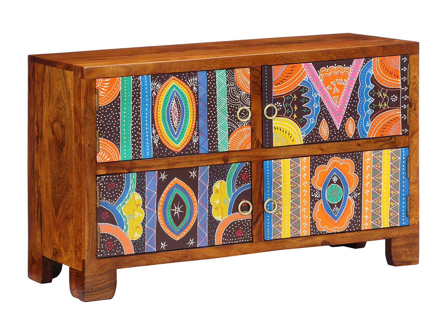 Meuble à chaussures 90x35x55 cm en bois massif d'acacia