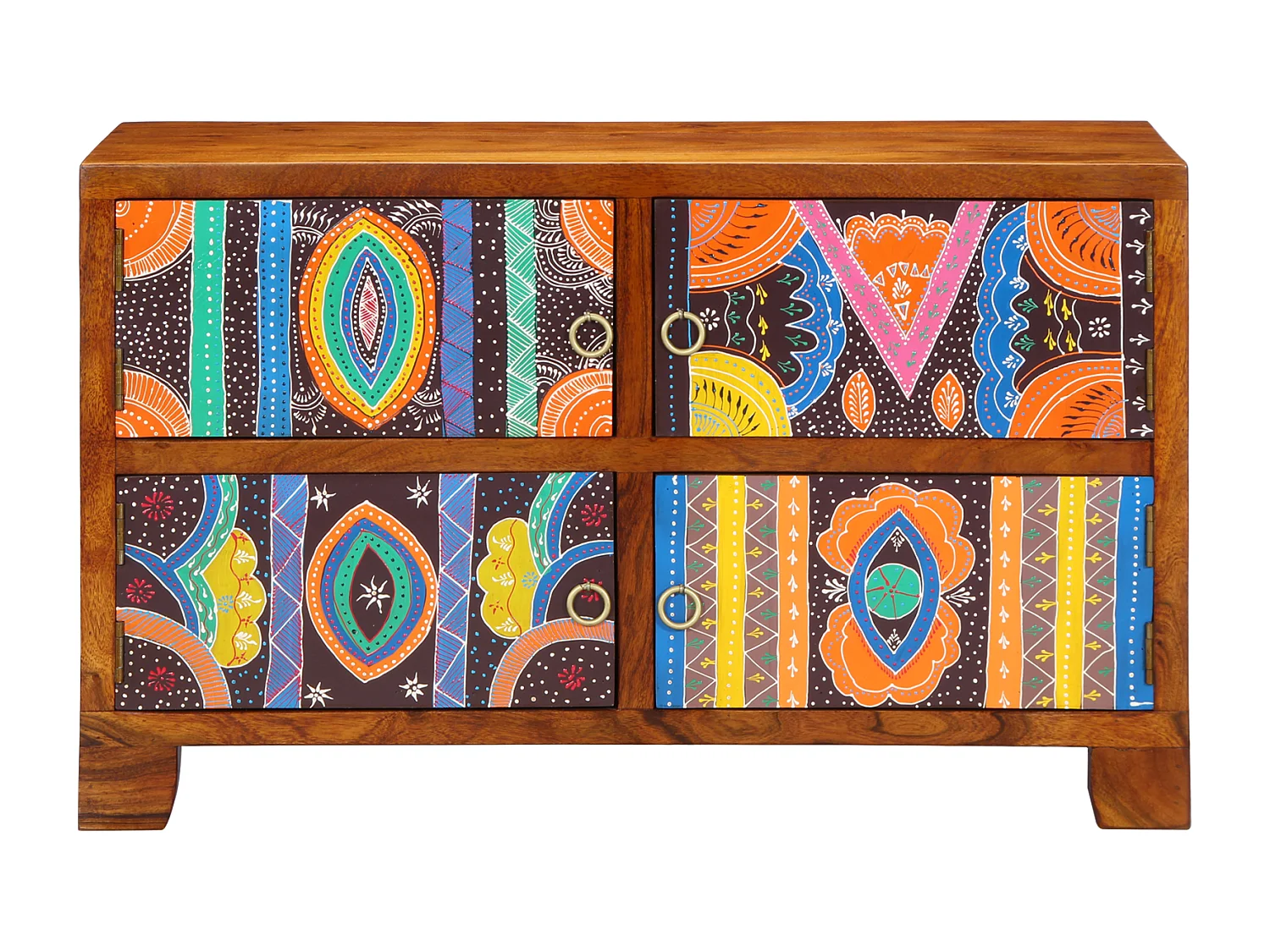 Meuble à chaussures 90x35x55 cm en bois massif d'acacia