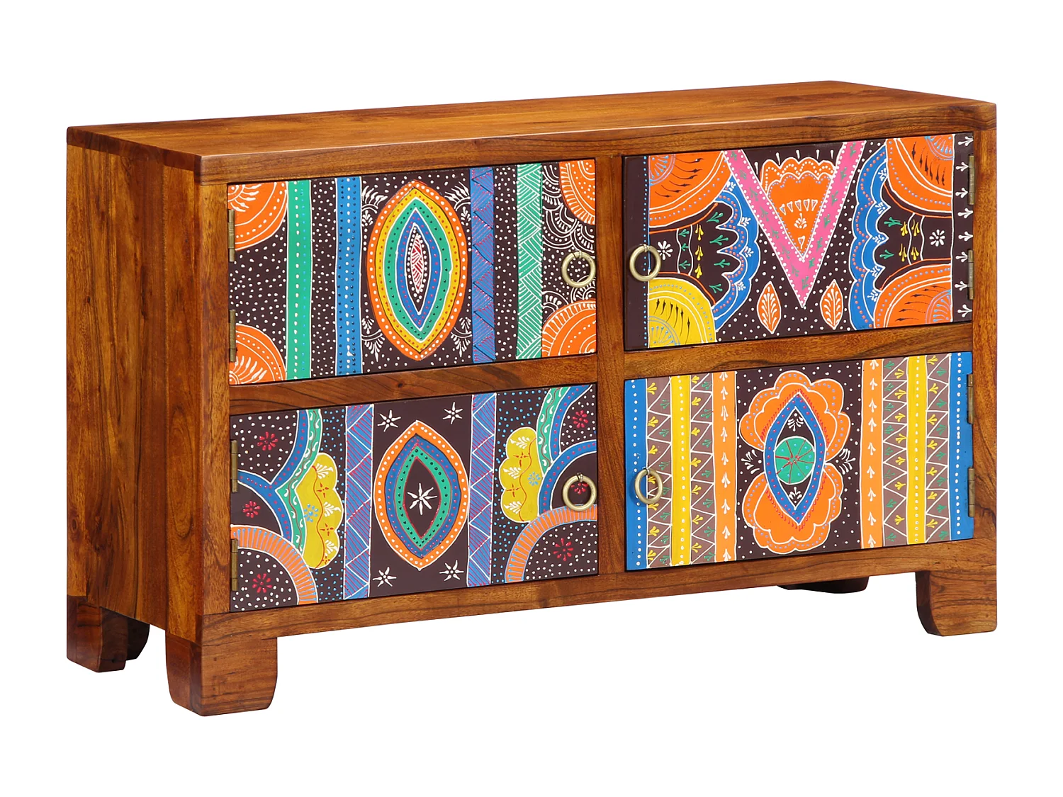 Meuble à chaussures 90x35x55 cm en bois massif d'acacia