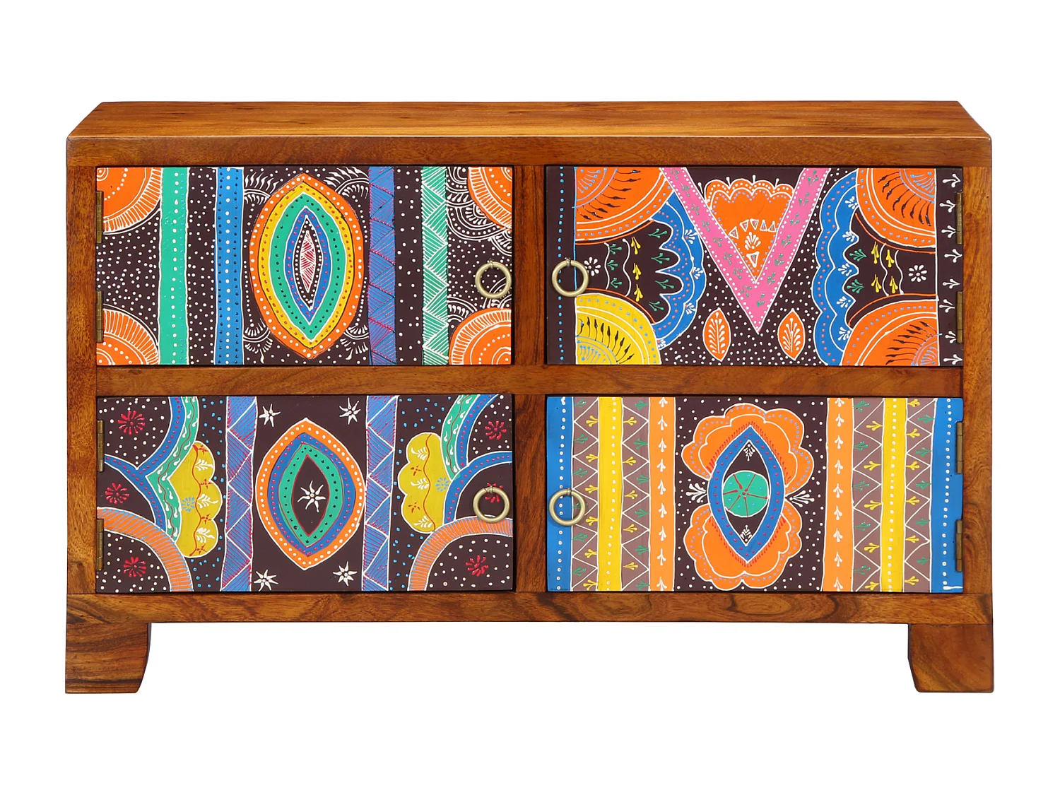 Meuble à chaussures 90x35x55 cm en bois massif d'acacia