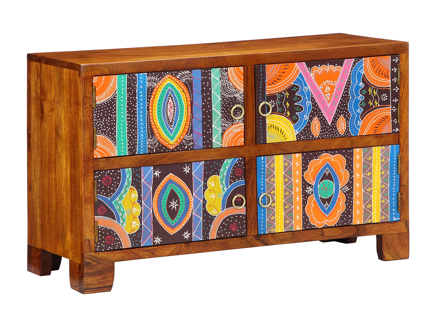 Meuble à chaussures 90x35x55 cm en bois massif d'acacia