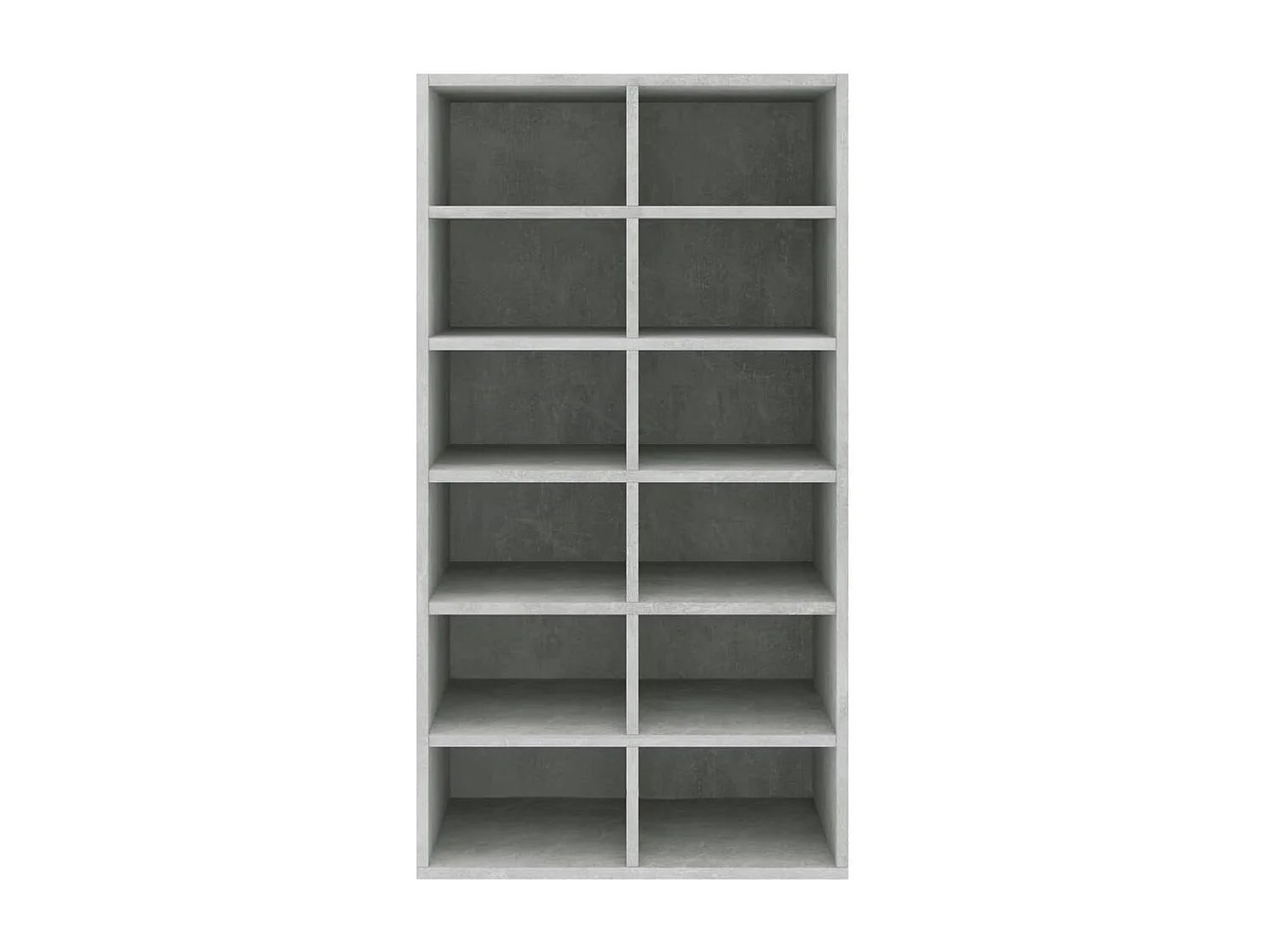 Schuhregal Betongrau 54x34x100,5 cm Holzwerkstoff