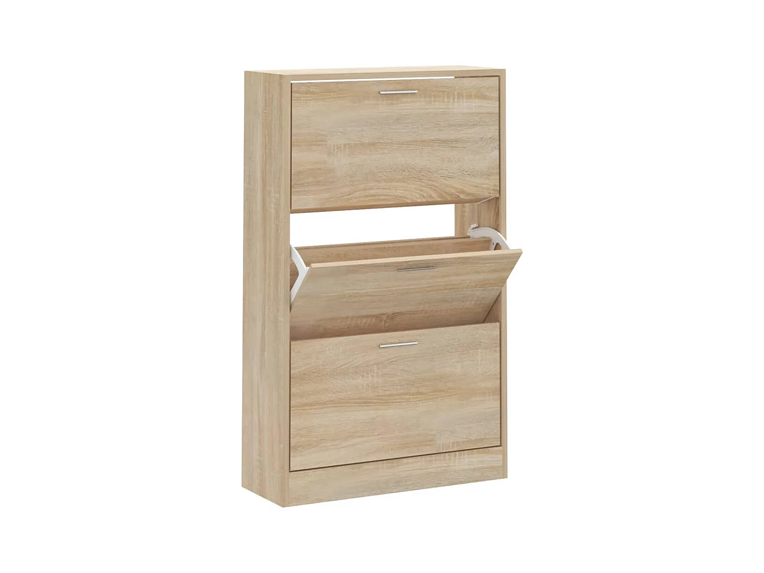 Schuhschrank aus Sonoma-Eiche, 63 x 24 x 103 cm, Holzwerkstoff