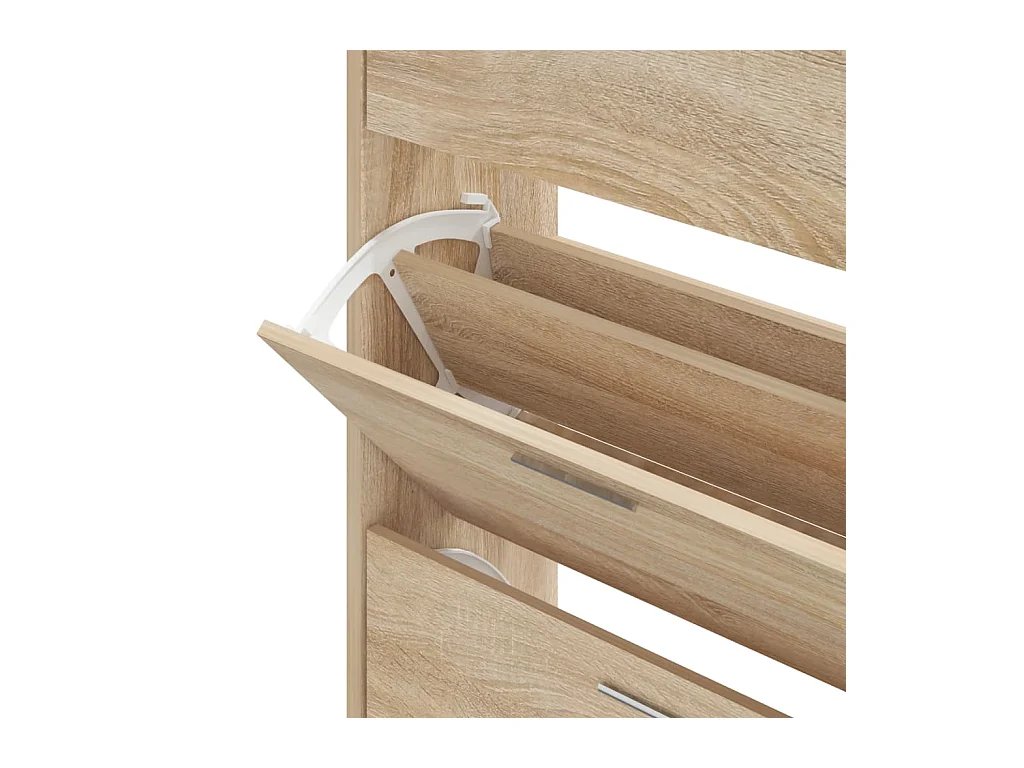 Schuhschrank aus Sonoma-Eiche, 63 x 24 x 103 cm, Holzwerkstoff