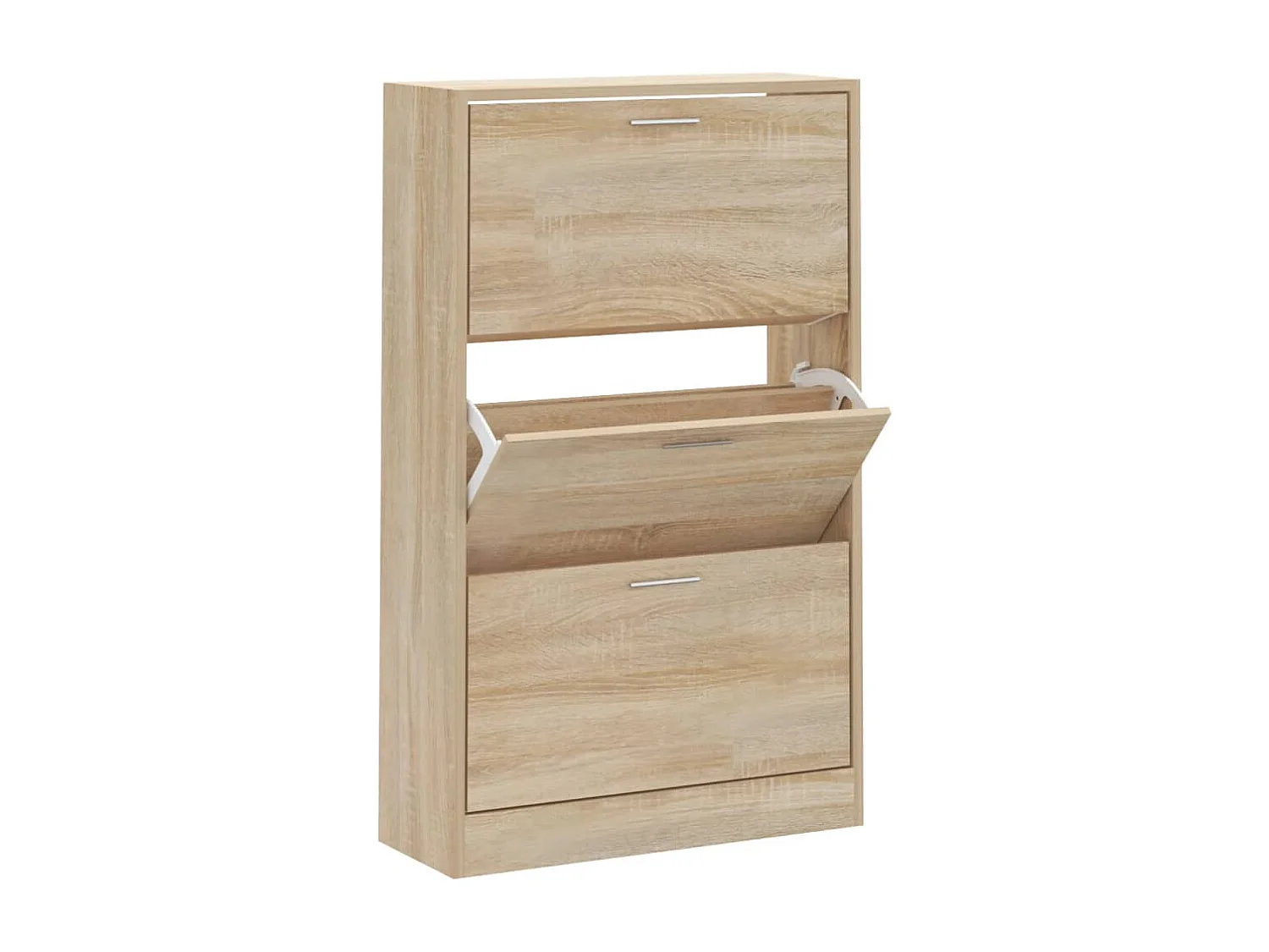 Zapatero de roble Sonoma de 63 x 24 x 103 cm de madera de ingeniería
