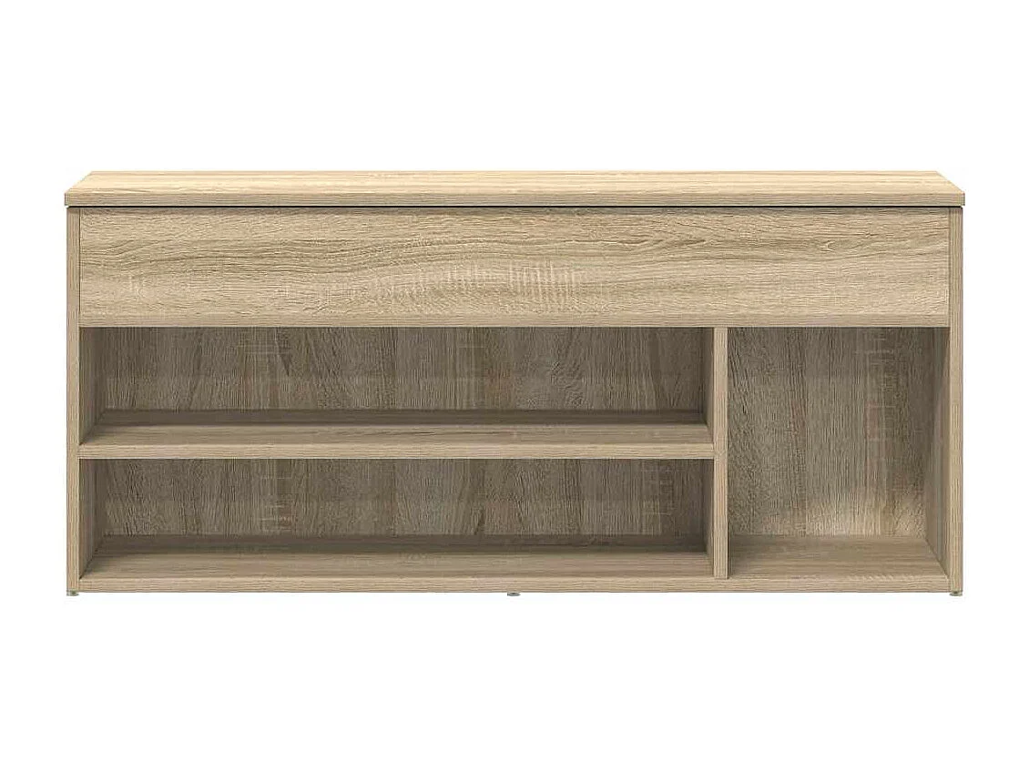 Banc à chaussures chêne sonoma 102x30,5x45 cm bois d'ingénierie