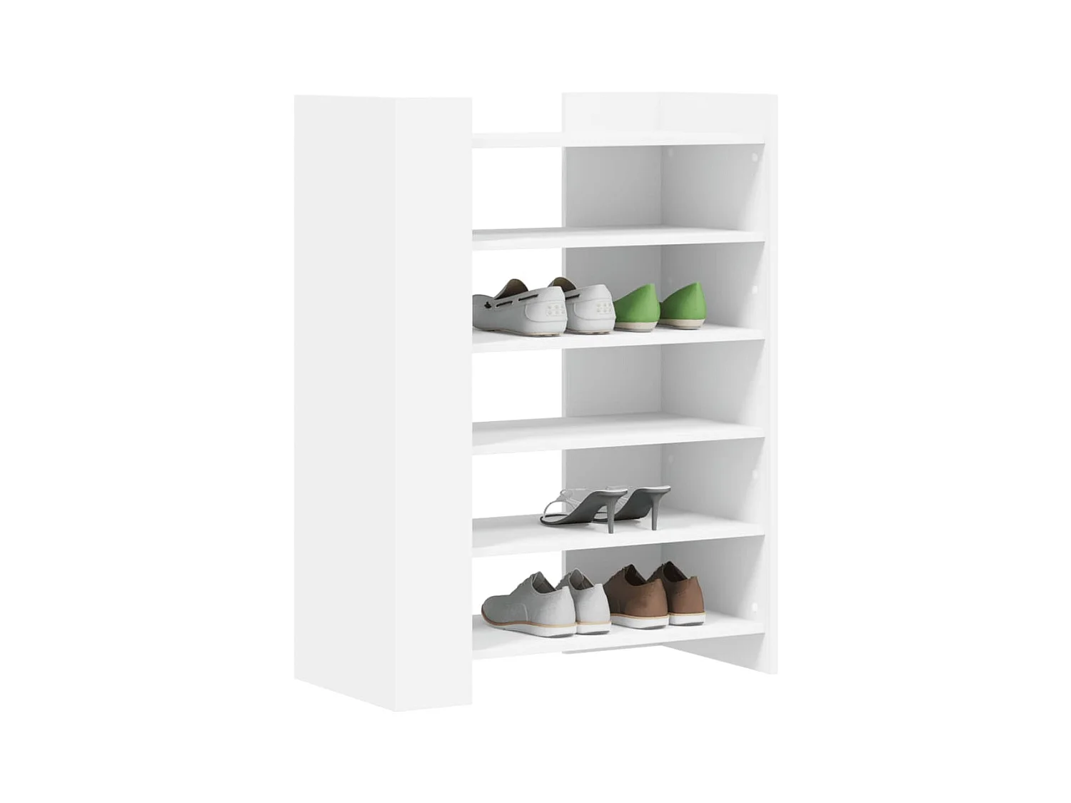 Armoire à chaussures blanc 74,5x37,5x100 cm bois d'ingénierie