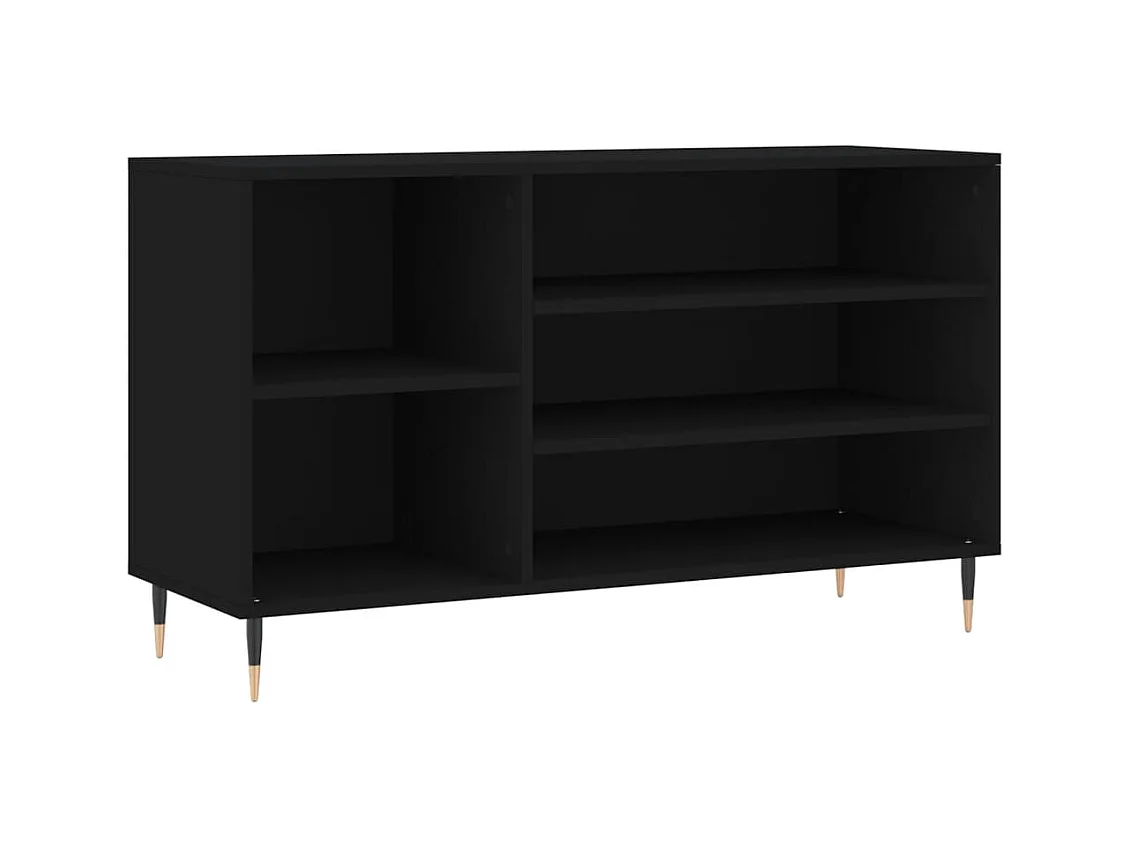 Zwarte schoenenkast 102x36x60 cm Technisch hout