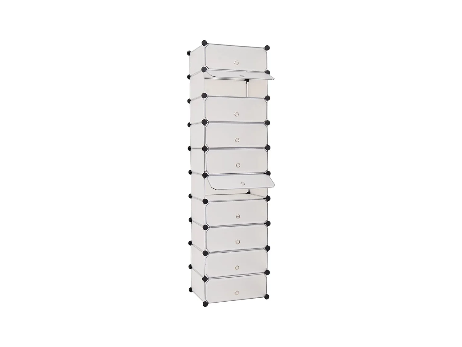 Scarpiera con 10 scomparti Bianco