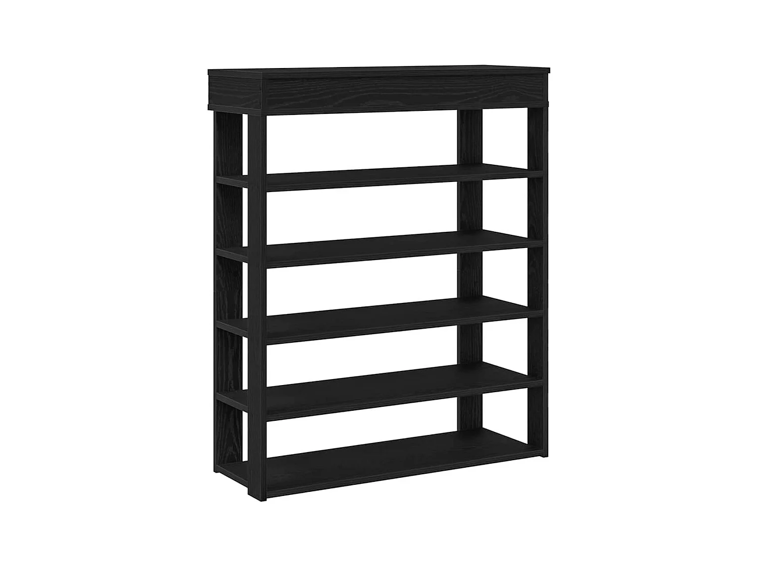 Étagère à chaussures noir 80x30x98 cm bois d'ingénierie