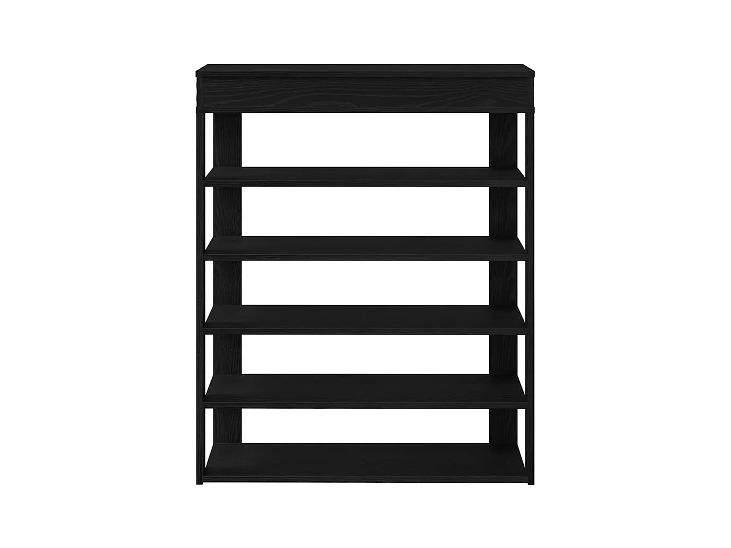 Étagère à chaussures noir 80x30x98 cm bois d'ingénierie