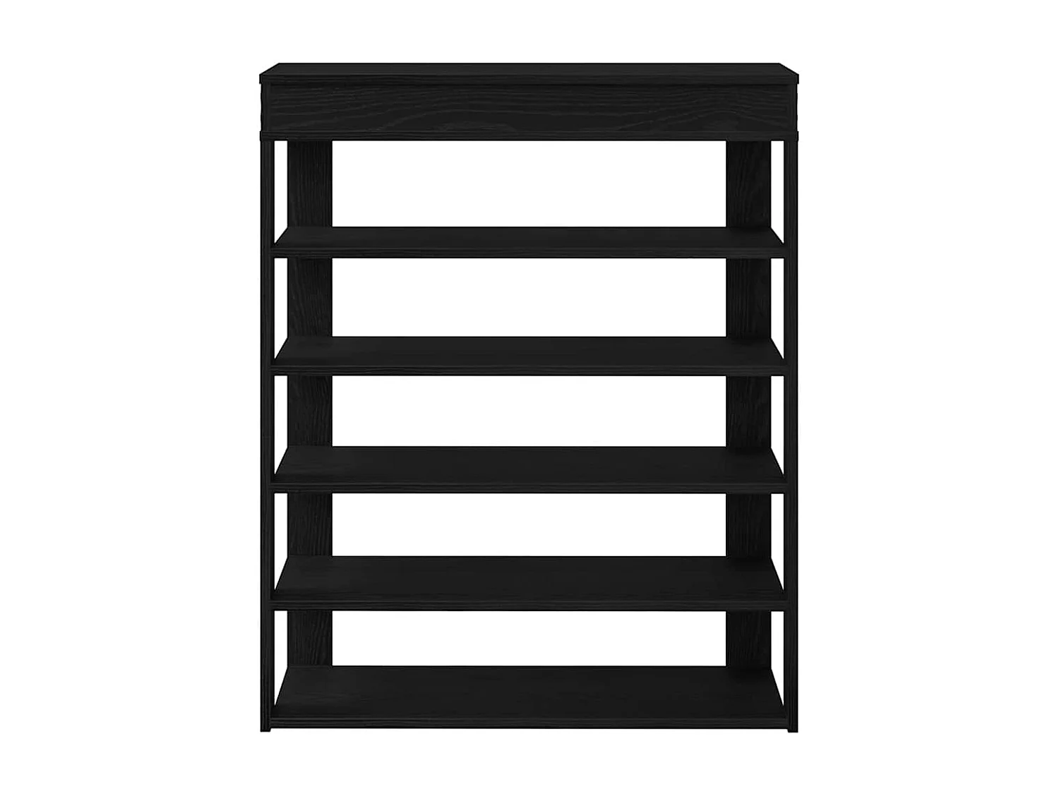 Étagère à chaussures noir 80x30x98 cm bois d'ingénierie