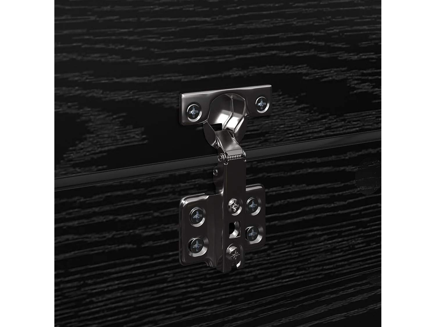 Zwarte eikenhouten schoenenkast 100,5x28x100 cm in MDF-hout