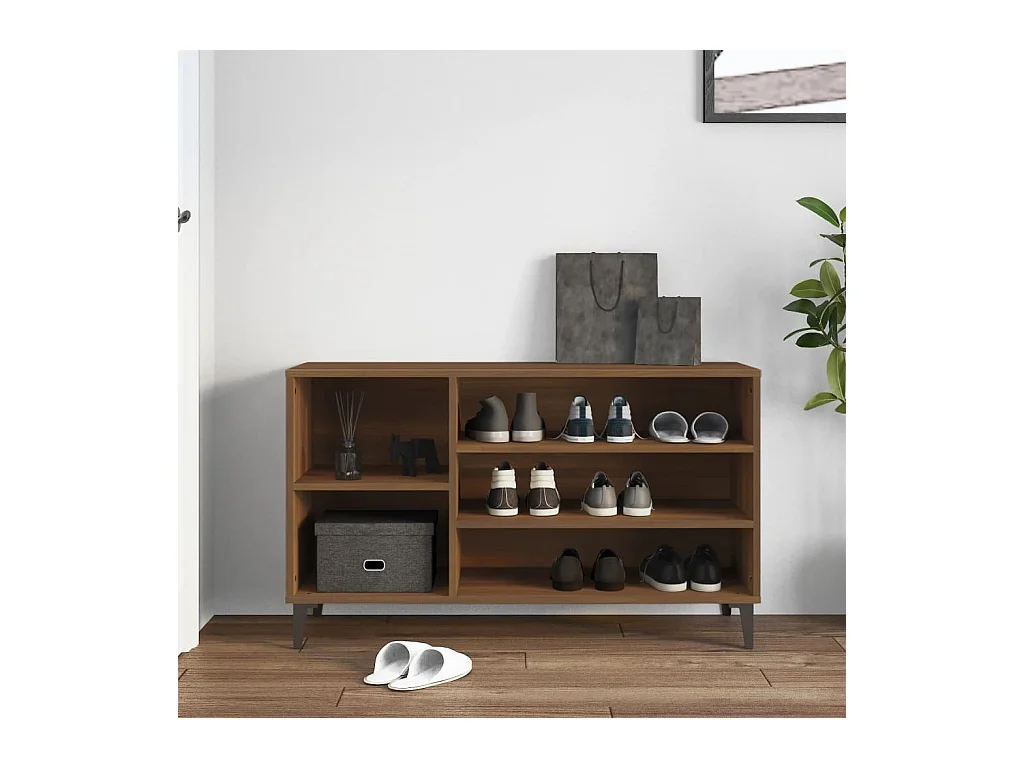 Armoire à chaussures Chêne marron 102x36x60cm Bois d'ingénierie