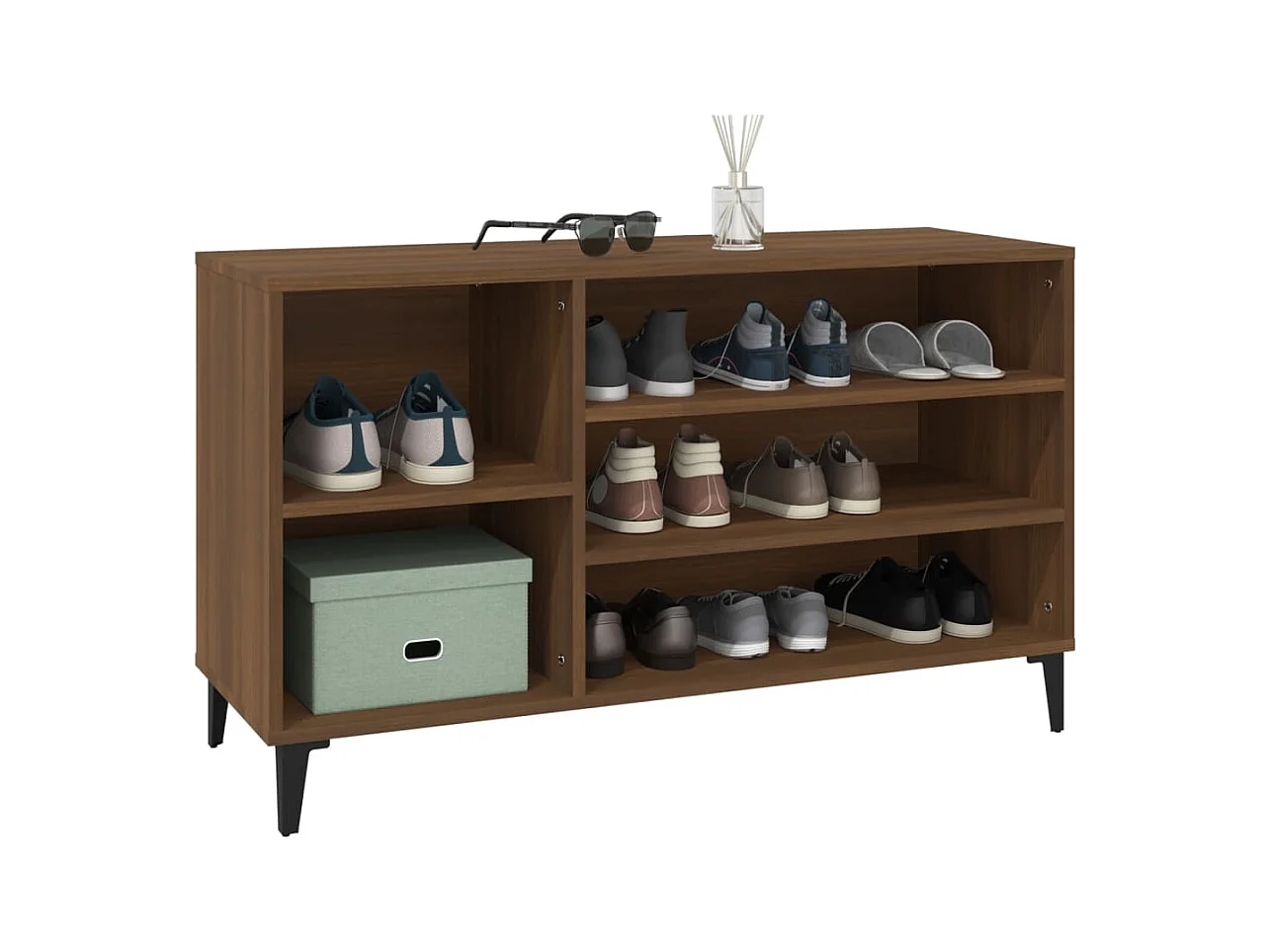 Armoire à chaussures Chêne marron 102x36x60cm Bois d'ingénierie