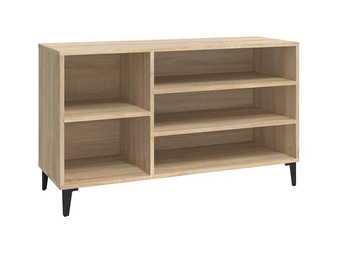 Scarpiera in rovere Sonoma 102x36x60cm in legno ingegnerizzato