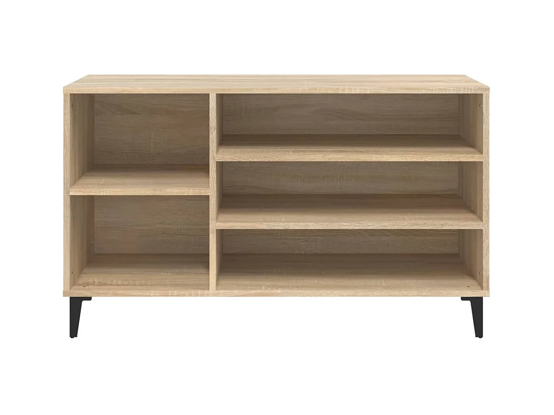 Scarpiera in rovere Sonoma 102x36x60cm in legno ingegnerizzato