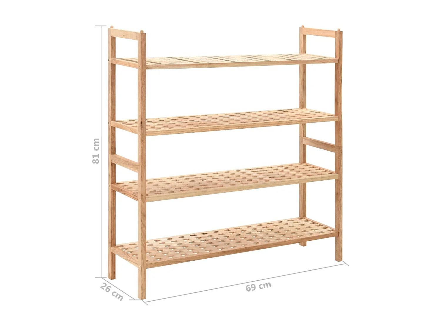 Zapatero Madera maciza de nogal 69 x 26 x 81 cm