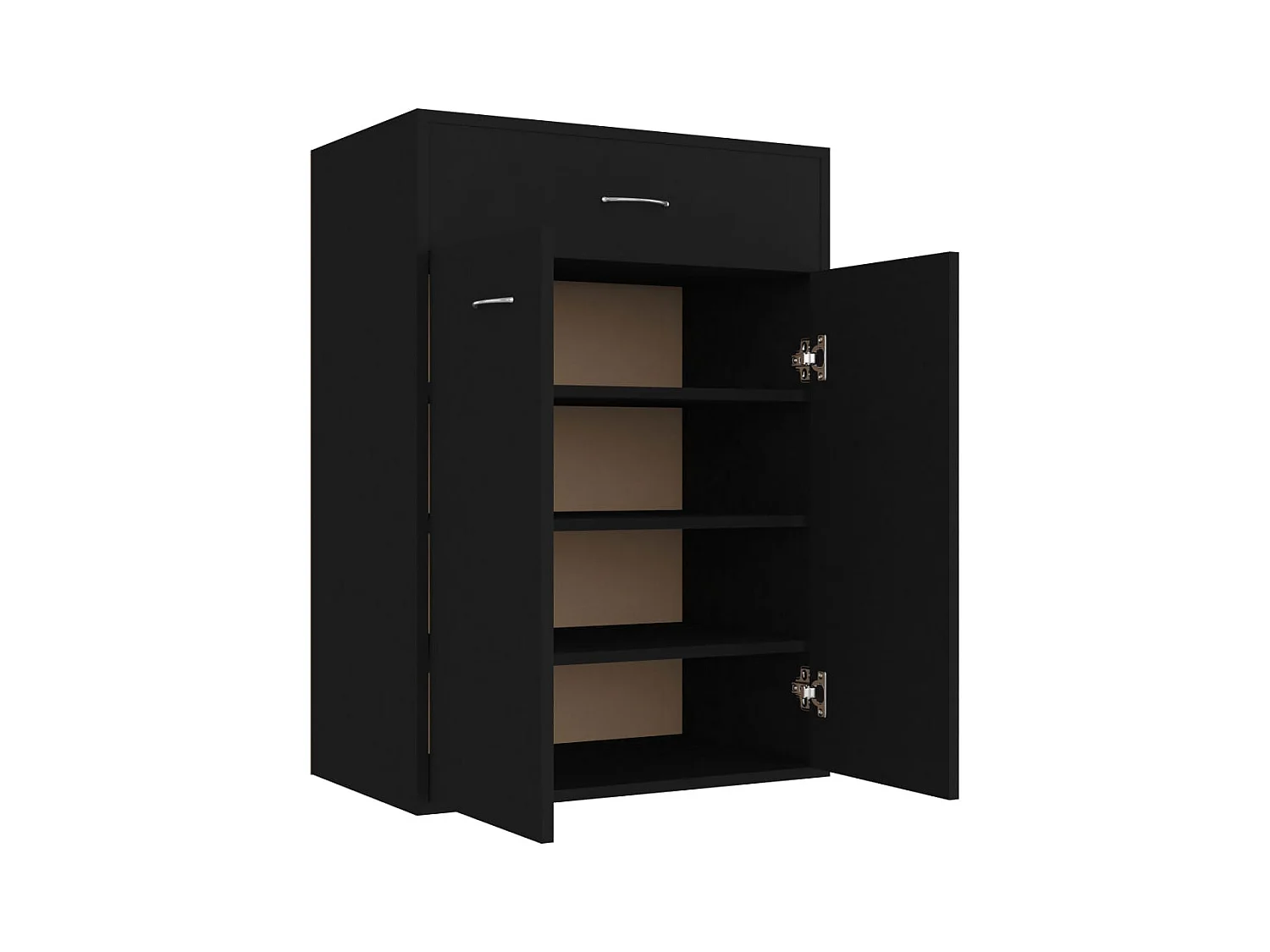 Zwarte schoenenkast 60x35x84 cm Technisch hout