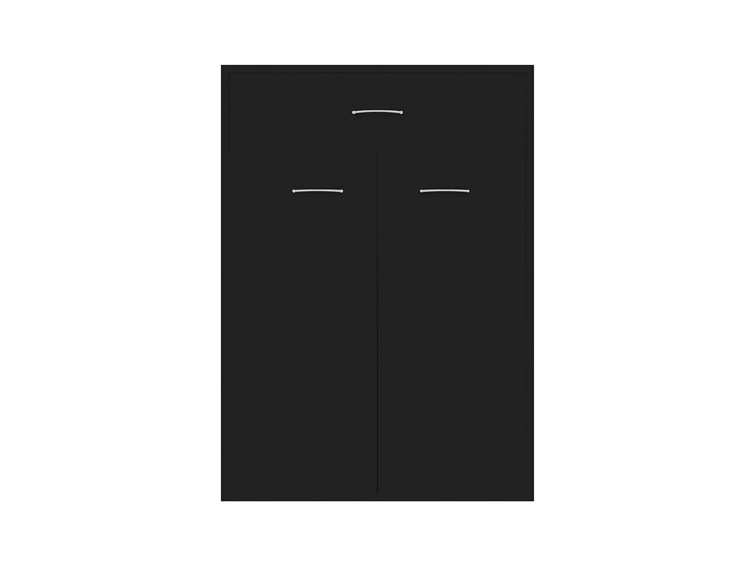 Zwarte schoenenkast 60x35x84 cm Technisch hout