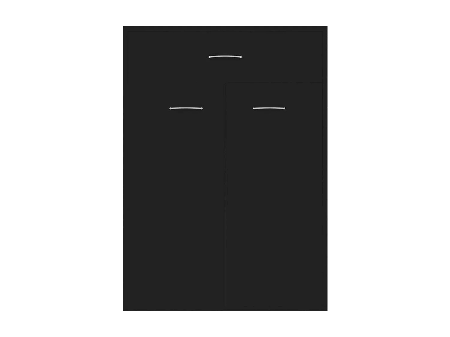 Zapatero negro 60x35x84 cm Madera contrachapada