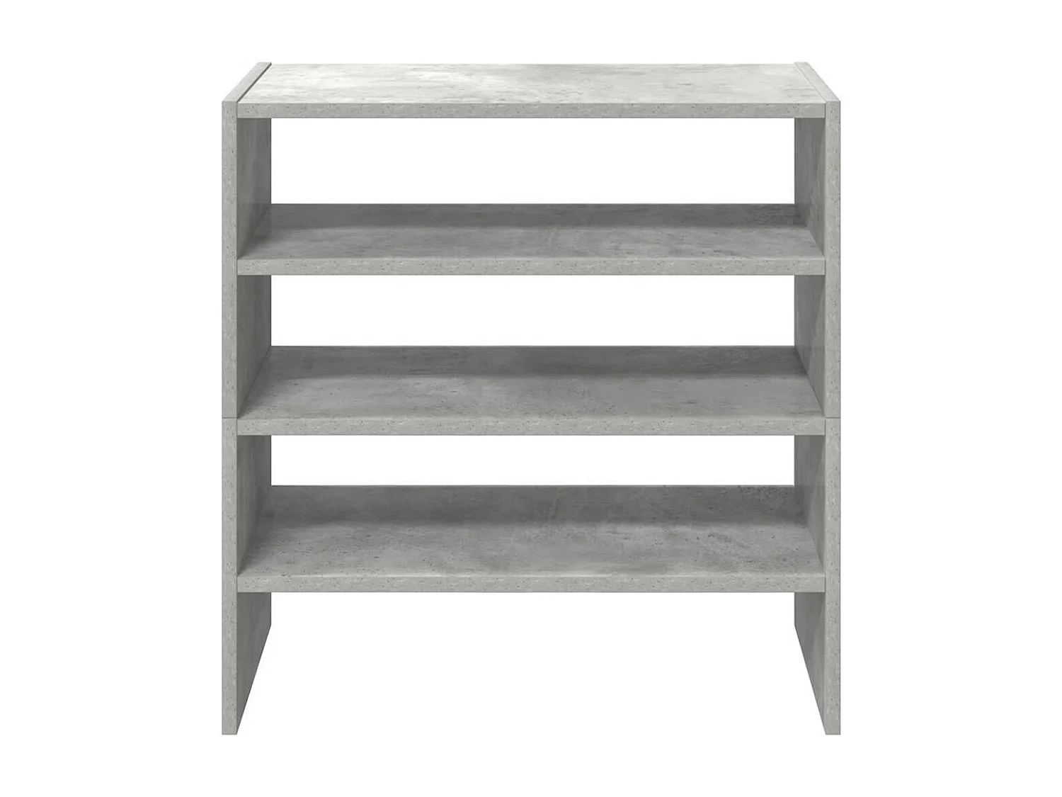 Étagères à chaussures 2 pcs empilable gris béton 60x30x30,5 cm