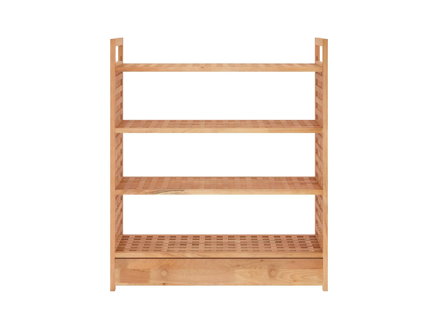 Meuble à chaussures avec tiroir 70x27x81cm Bois massif de noyer