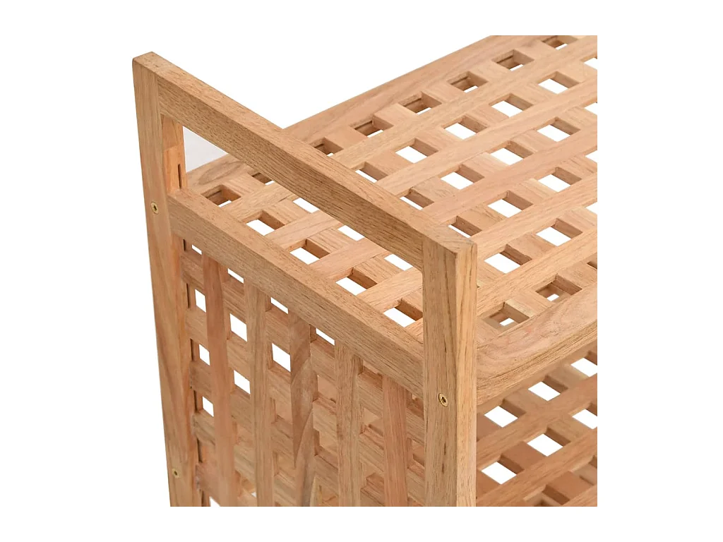 Meuble à chaussures avec tiroir 70x27x81cm Bois massif de noyer