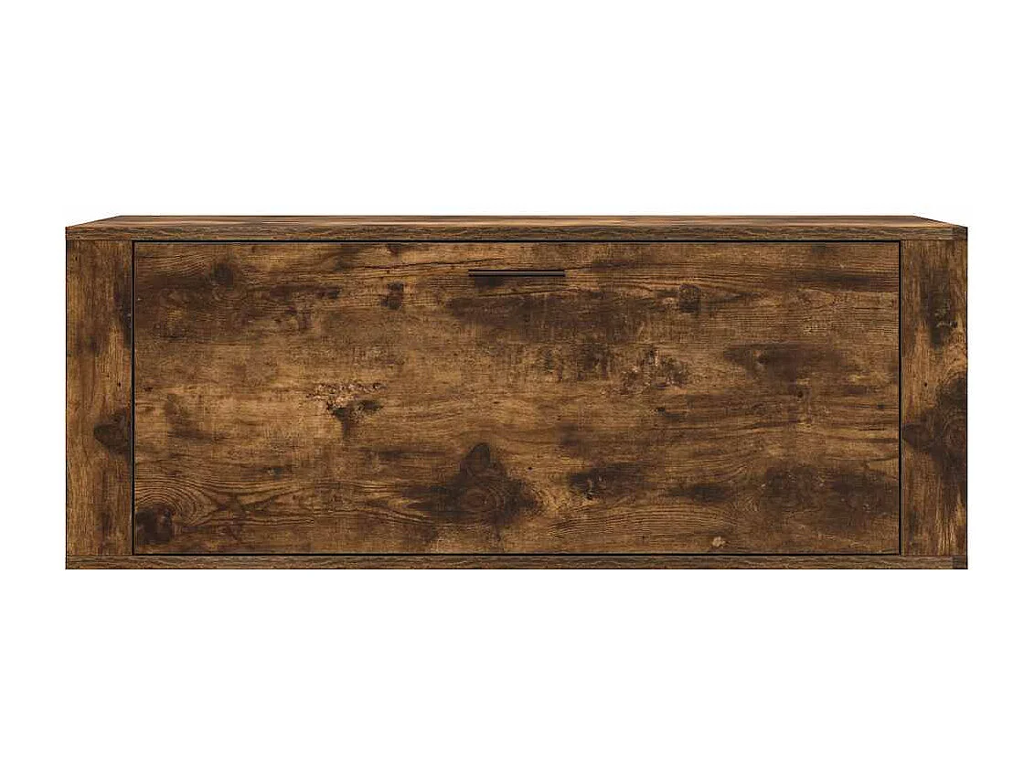 Armoire à chaussures murale Chêne fumé 100x35x38 cm