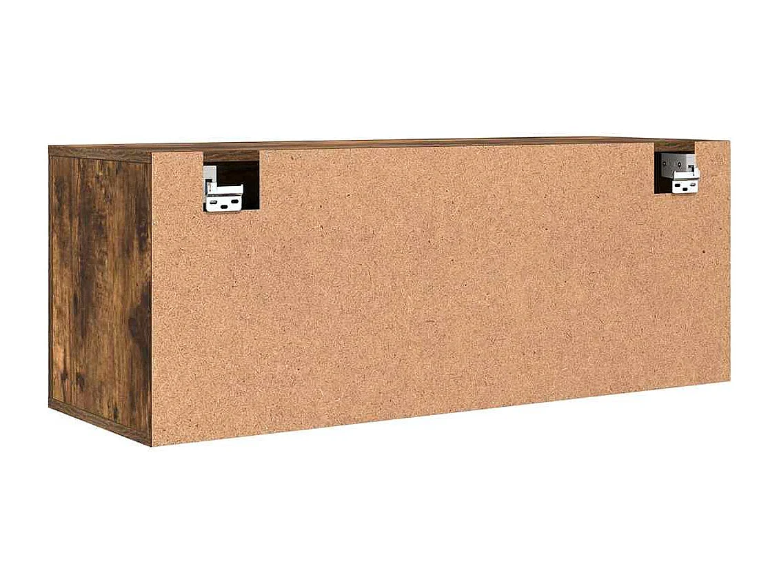 Armoire à chaussures murale Chêne fumé 100x35x38 cm