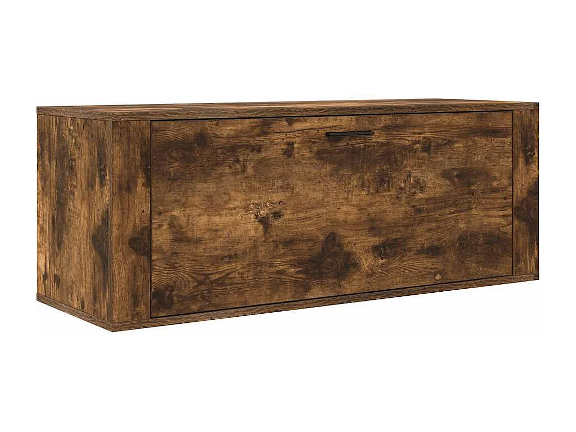 Zapatero de pared Roble ahumado 100x35x38 cm