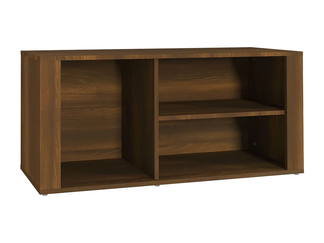 Zapatero Roble marrón 100x35x45cm Madera de ingeniería